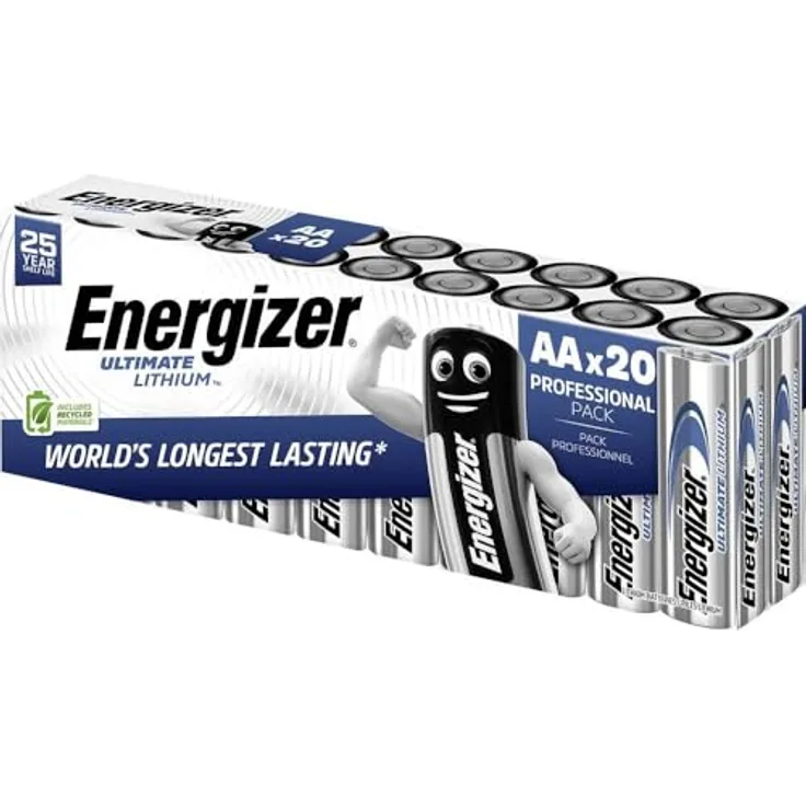 ENERGIZER® Ultimate AA Mignon Lithium FR6 L91 1,5V im 20er Karton, extrem langlebig & temperaturbeständig