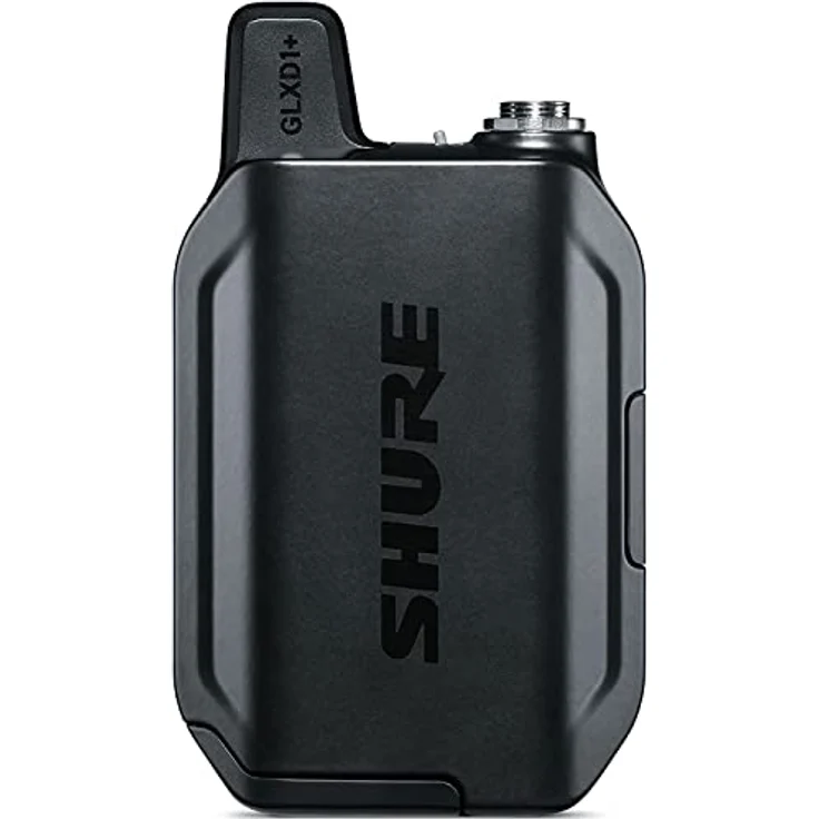 Shure GLXD1+ Wireless Bodypack Sender mit umkehrbarem Gürtelclip und SB904 Batterie (12 Stunden Laufzeit) - zur Verwendung mit GLX-D+ Dual Band Wireless Mikrofonsystemen (Empfänger separat erhältlich) – Bild 1