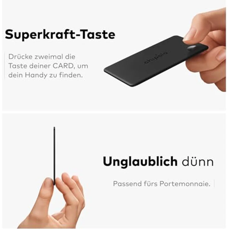 Chipolo Card, Wiederaufladbare Bluetooth Wallet-Tracker-Karte mit IP67 Wasserdichtigkeit, kompatibel mit Apple Finden Sie meine und Google Mein Gerät Finden – Bild 5