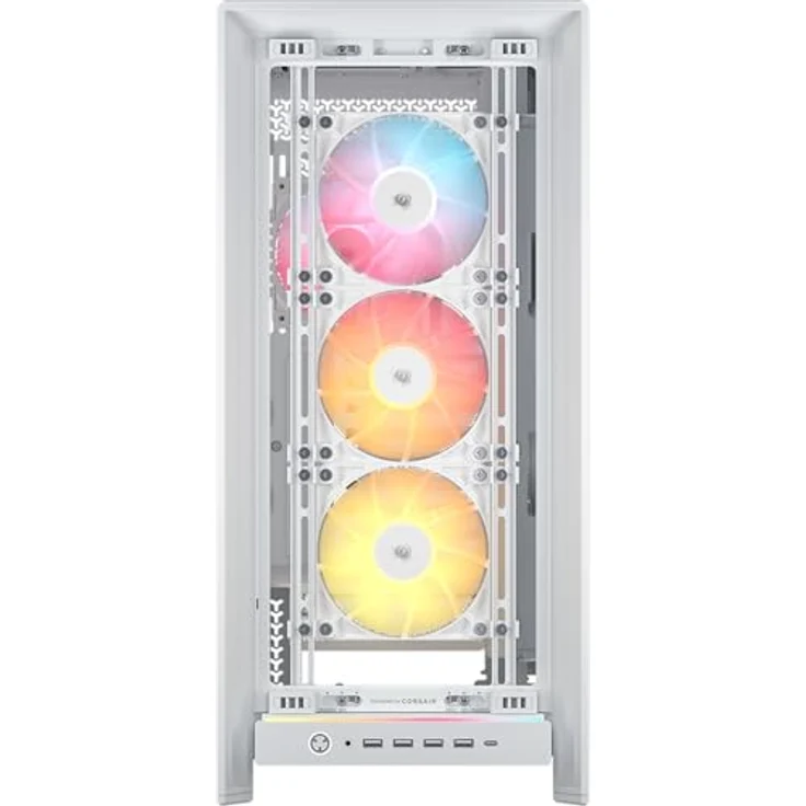 Corsair Frame 5000D RS ARGB Midi-Tower, E-ATX, Tempered Glass, weiß, mit 14 Lüfterplätzen und 4 vorinstallierten RGB-Lüftern – Bild 8