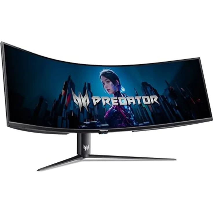 Acer Predator Z57 Gaming Monitor 57 Zoll (145 cm Bildschirm) DUHD, VA, 120Hz, 1ms(GTG), DP 1.4, 2xHDMI 2.1, Type-C 90W, USB HUB, Curved, höhenverstellbar, FreeSync Premium, Schwarz – Bild 1