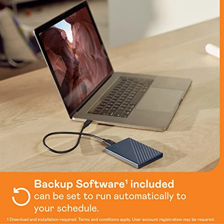 WD My Passport for Mac Externe Festplatte 6 TB (USB-C, Passwortschutz, Mac kompatibel) Mitternachtsblau – Bild 4
