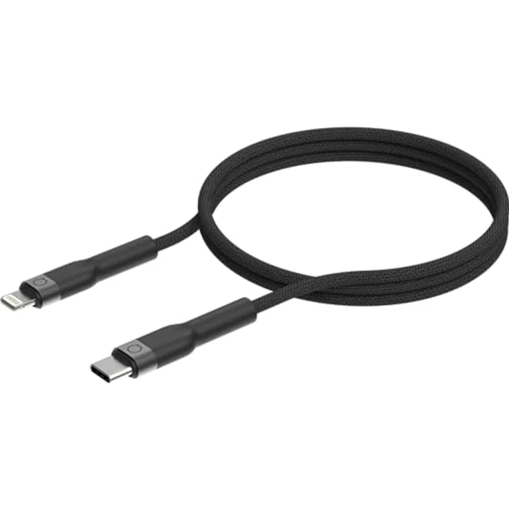 LINQ Connects USB-C an Lightning Pro Cable, MFI, 2M, geflochtenes Kabel aus recyceltem Aluminium, Grau – Bild 1