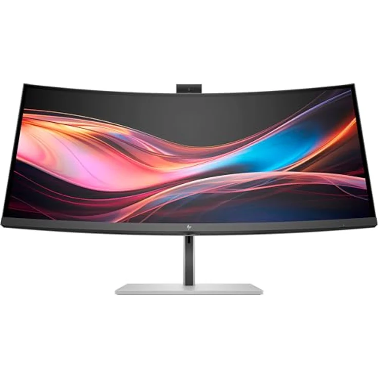 HP 734pm - Series 7 Pro - 34" gebogener Monitor - 3440x1440 WQHD @120 Hz - 400 cd/m² - Thunderbolt 4, HDMI, DisplayPort, USB-C - Lautsprecher - Schwarz, Silber – Bild 3