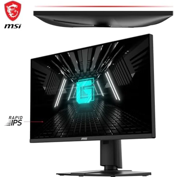 MSI G255PFDE E2 24,5 Zoll FHD Gaming Monitor - 180 Hz / 1ms, 99% sRGB, Adaptive-Sync - Schwarz – Bild 2