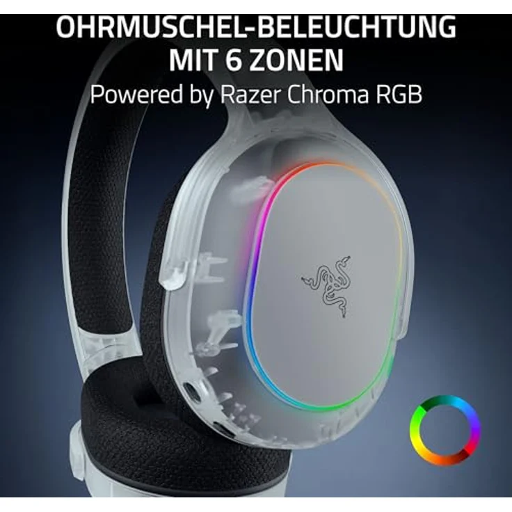 Razer Barracuda X Chroma, Kabelloses Gaming Headset mit RGB-Beleuchtung, Weiss – Bild 4
