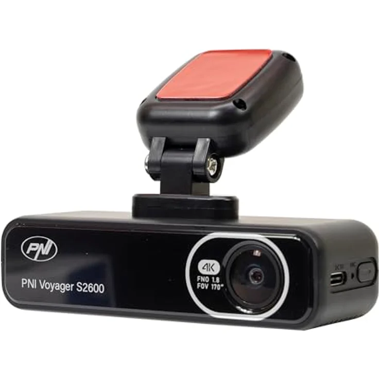 PNI Voyager S2600 4K Dashcam, Wi-Fi, G-Sensor, Schwarz – Bild 1