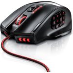 Titanwolf Gaming-Maus Gauntlet Wired Mouse (1000 dpi, 16400dpi, 18 programmierbare Tasten, Gewichte, Black/Red)
