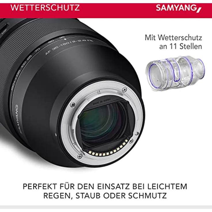 Samyang AF 35-150mm F2,0-2,8 FE für Sony E - All-in-one Zoomobjektiv mit Par Focal, Cinematic Video AF und Dolly Shot Zoom, Custom Switch, ideal für Reise, Wetterschutz, für Sony A9 A7 A7C II A7C R – Bild 4