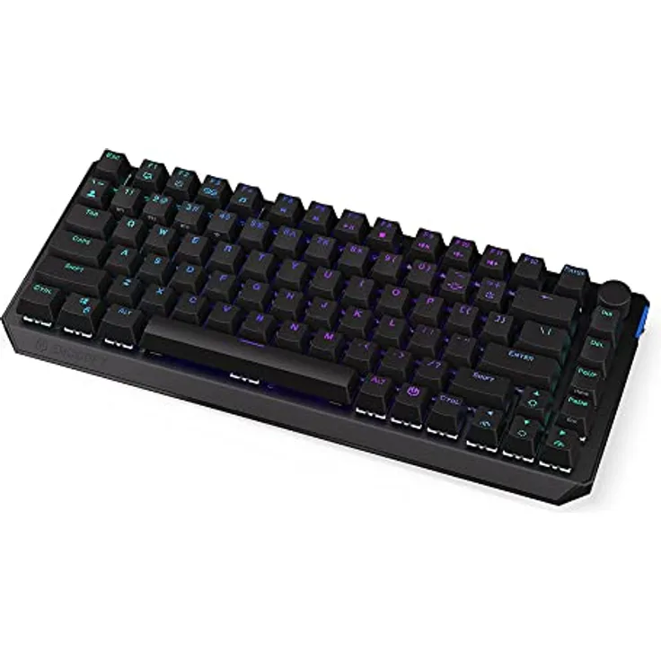 ENDORFY Thock 75% Wireless Red, 75% Wireless Mechanical Keyboard, QWERTY, Kailh Box Red switches, RGB, PBT keycaps | EY5A073, schwarz