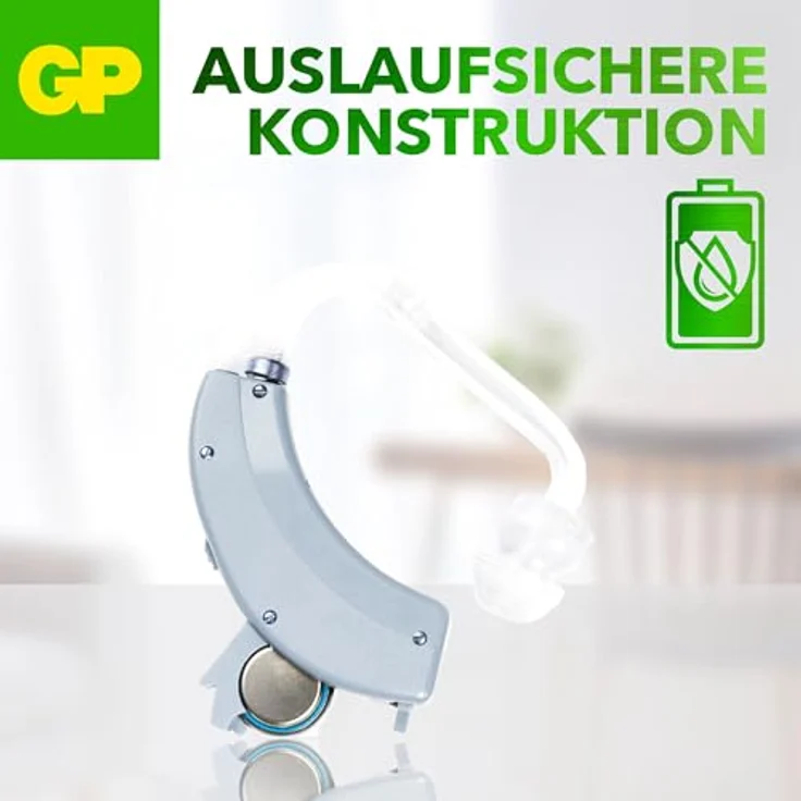 GP Batteries ZA10, 6er Pack Zink-Luft Knopfzellen für Hörgeräte, 1,45 V, Gelb – Bild 5
