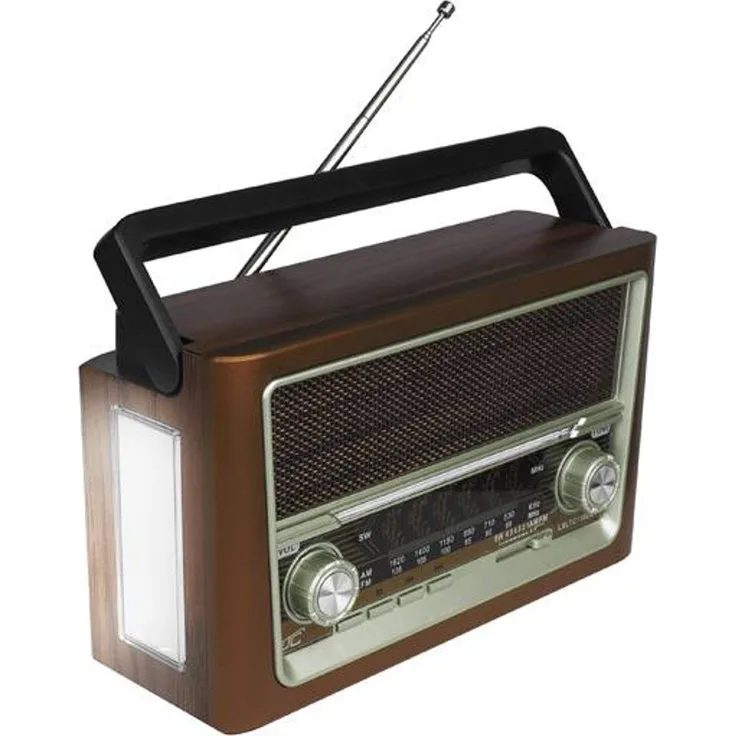 LTC LXLTC118UBT Retro-Radio (ELMA Bluetooth USB tragbar, FM/AM/SW, braun)