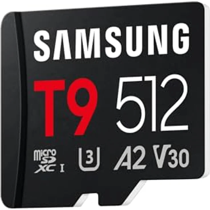 Samsung T9 microSD-Karte MB-MH512TB/WW, 512 GB mit USB-Kartenleser, UHS-I U3, 200 MB/s Lesen, 130 MB/s Schreiben, wasserfest, schwarz – Bild 2