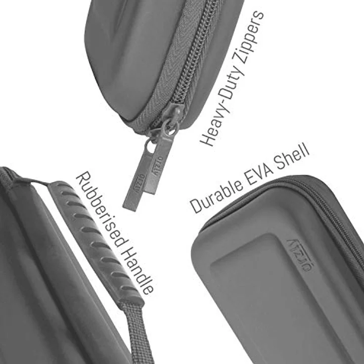 Orzly Tragetasche für Nintendo Switch Lite (2019) - Hartschalen Schutzhülle mit separater Innentasche - GRAU – Bild 5