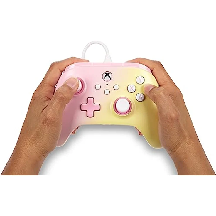 PowerA Wired Controller Vorteil Xbox Serie XS Rosa Limonade Gamepad mit belegbaren Gaming-Tasten, Trigger-Locks und 3-Meter-USB-C-Kabel – Bild 3