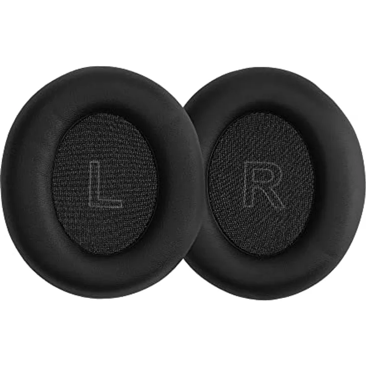kwmobile 2X Ohrpolster kompatibel mit Anker Soundcore Life Q35 / Q30 - Kopfhörer Polster aus Kunstleder für Over Ear Headphones, Schwarz
