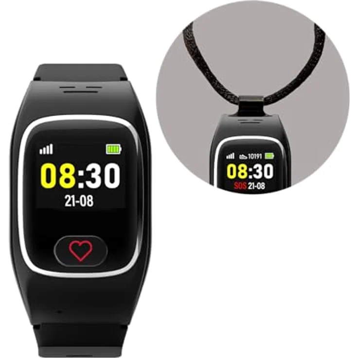 James B8 Notruf- & Sicherheitsuhr für Senioren, GPS, Sturzerkennung, SOS-Knopf, lauter Alarm, Schwarz – inkl. SIM & 2 Monate Gratis-Tarif – Bild 2