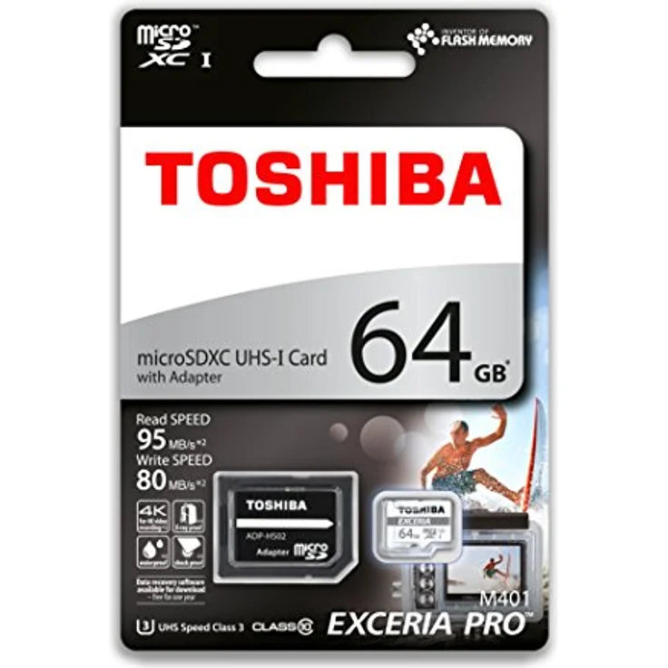 Toshiba THN-M401S0640E2 64 GB EXRIA PRO M401 MicroSD-Karte – Bild 4