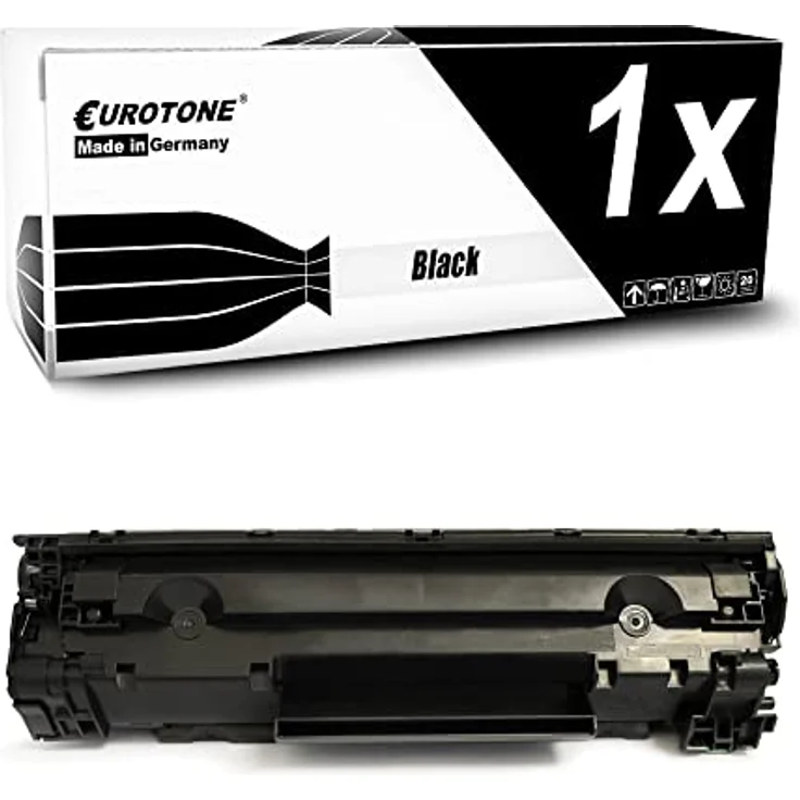 Eurotone Toner CB435A 35A, kompatibel für HP LaserJet P1005 P1006 P1007 P1008, Schwarz, ca. 1.500 Seiten Reichweite – Bild 1