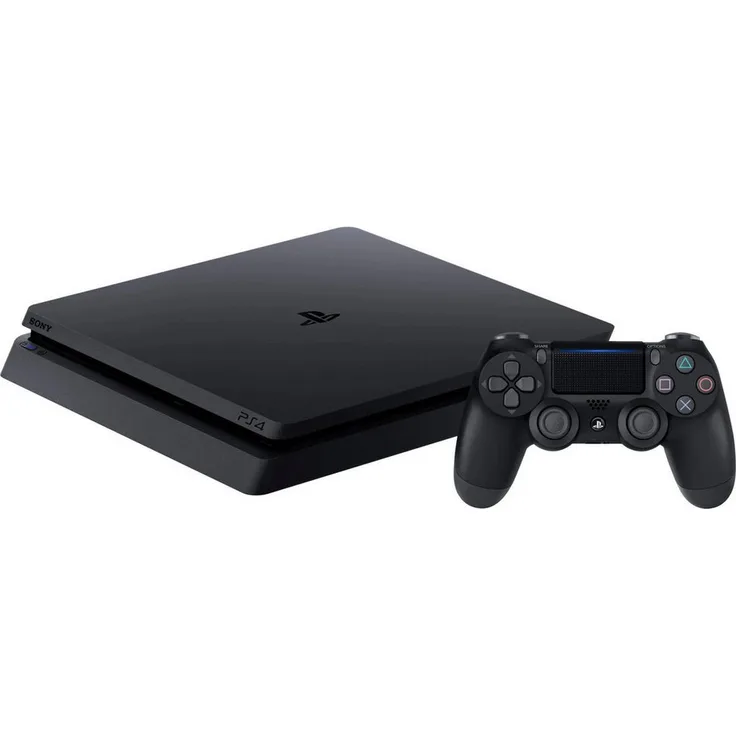 Sony PlayStation 4 Slim Konsole - 500GB Kompakte Gaming-Konsole in schwarz