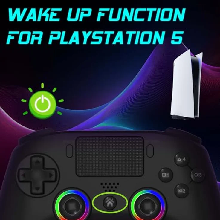 Subsonic SA5716-3, Gaming Controller für PC und PS5, Grün, mit LED-Beleuchtung und programmierbaren M1- und M2-Tasten – Bild 3