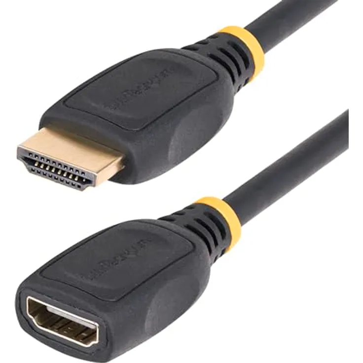 StarTech.com HDMI 2.0 Verlängerungskabel, 1m, 4K 60Hz, High Speed mit ARC, bidirektional, schwarz