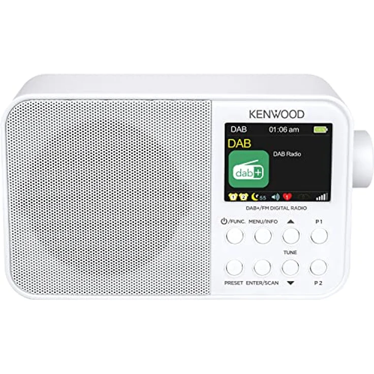 Kenwood CR-M30DAB-W - Tragbares DAB+ Radio mit Bluetooth, integriertem Akku & 6,1cm Farbdisplay, Weiß – Bild 1