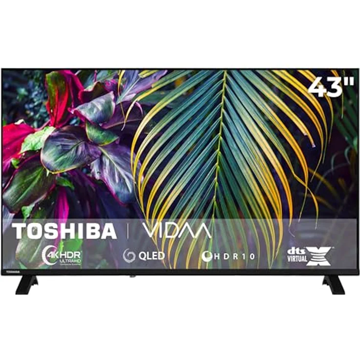 Toshiba 43QV1563DDW, 43 Zoll QLED Smart TV VIDAA, 4K UHD mit Dolby Vision HDR, Triple-Tuner, Bluetooth & Streaming Apps – Bild 1