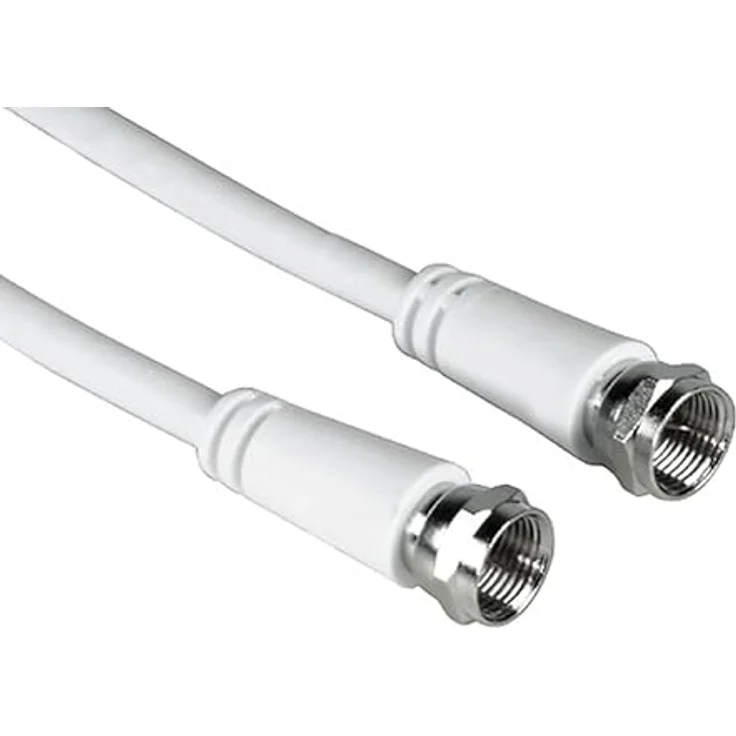Hama Antennenkabel 3 m, F-Stecker, weiß – Bild 2