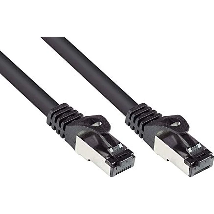 Good Connections® SmartFLEX Cat.6A INDUSTRIE (PUR) - 5 m - Hochflexibles 10-GIGABIT - KUPFERLEITER / CU - Öl- und UV-beständig, schleppkettentauglich - S/FTP, PiMF - halogenfrei (LSZH) - SCHWARZ – Bild 1