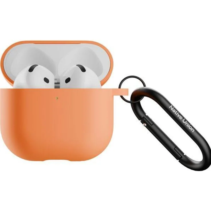 Native Union Active Case, Silikon-Schutzhülle für AirPods 4, Kopfhörertasche in Schwarz