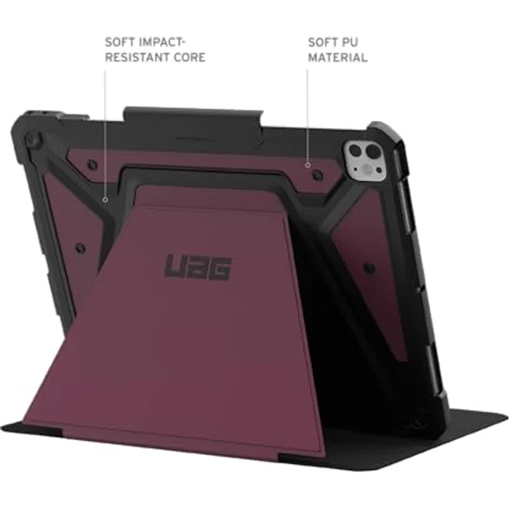 URBAN ARMOR GEAR Metropolis SE Case Apple iPad Pro 13 Hülle (M4 / 2024) bordeaux (Wake/Sleep Funktion, Apple Pencil 2 Stift-Halter, Standfunktion) – Bild 4
