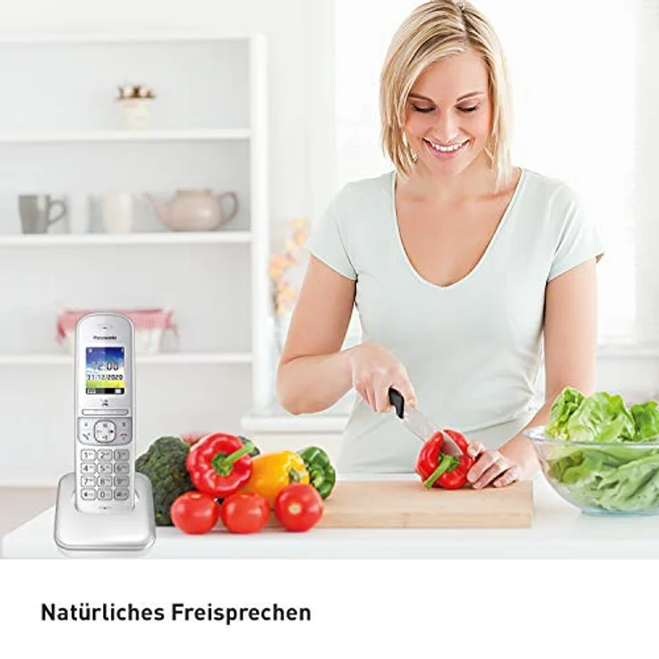 Panasonic Schnurlostelefon KX-TGH710GG mit Farbdisplay und Babyphone – Bild 5