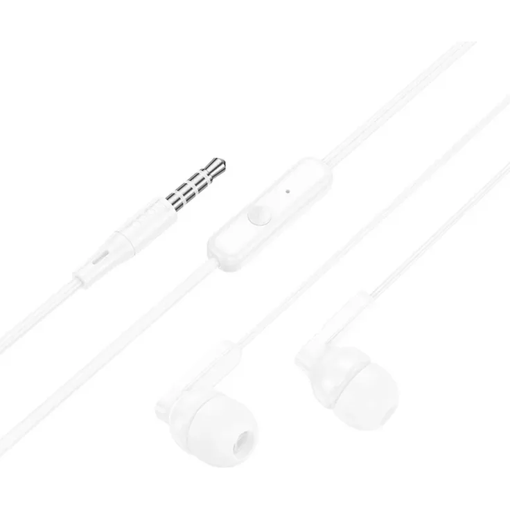 Hoco Headset / In-Ear-Kopfhörer 3,5 mm mit Mikrofon M121 Weiß, 10 mm Lautsprecher, 1,2 m Kabellänge