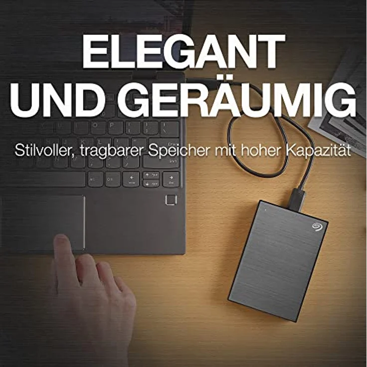 Seagate One Touch 4TB tragbare externe Festplatte, PC, Notebook & Mac, USB 3.0, Space Gray, inkl. 2 Jahre Rescue Service, Modellnr.: STKZ4000404 – Bild 2