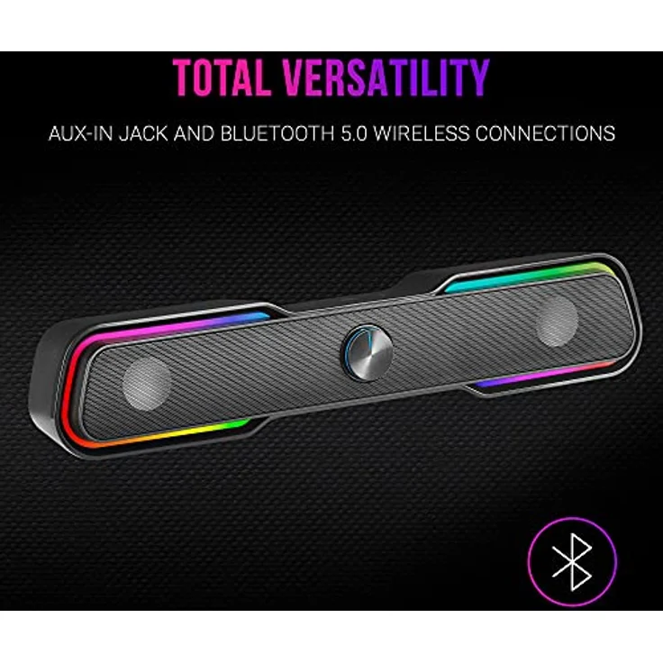 Mars Gaming MSBX Schwarz, RGB Soundbar, Bluethooth 5.0+Jack 3.5, DSP Sound 10W – Bild 5
