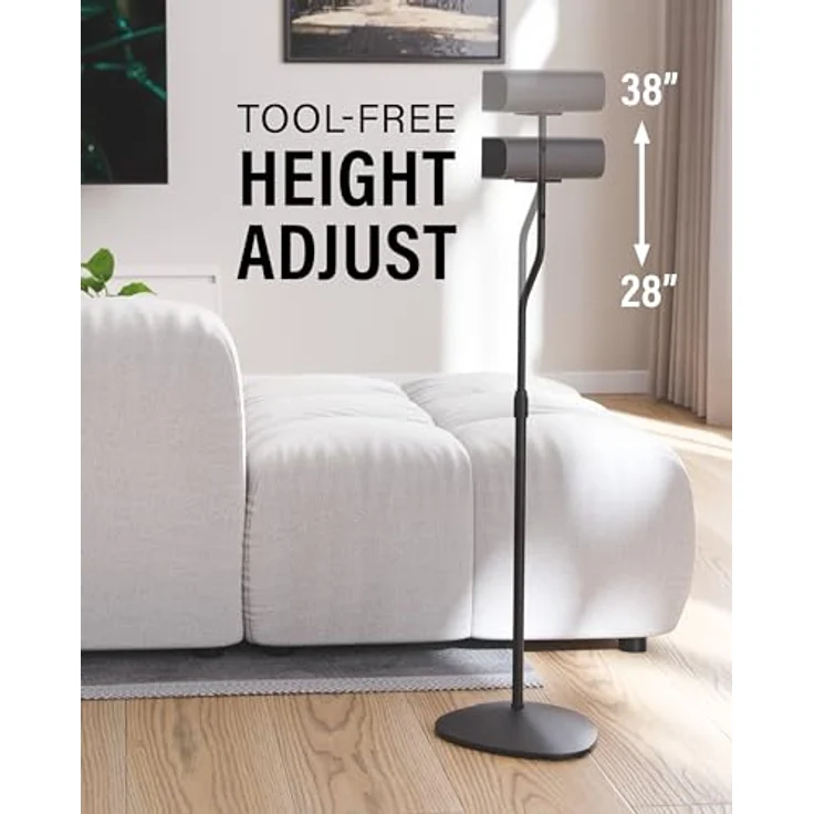 Sanus Lautsprecherständer, höhenverstellbar von 71 cm bis 96.5 cm, set von 2 – Bild 4