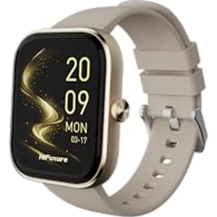 HIFUTURE HI-LUME/C Smartwatch, 1,83 Zoll Touchscreen, Bluetooth 5.3, Herzfrequenz- und SpO2-Messung, IP68, 300 mAh, Schwarz/Grün/Gold – Bild 3