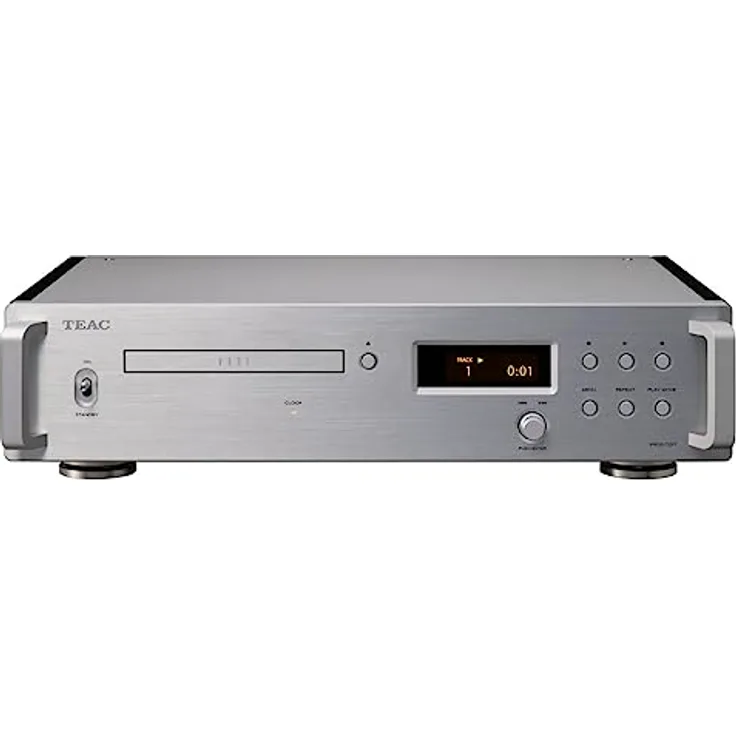 TEAC VRDS-701T CD-Transport, digitaler CD-Player ohne DAC, MQA-Core-Decoder, Aluminium-Drehteller, schwarz
