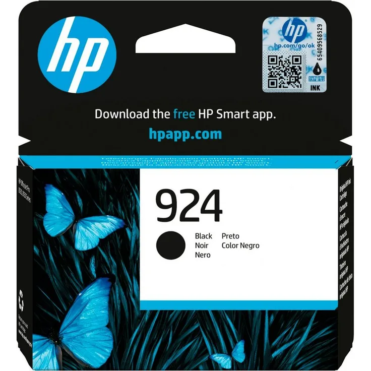 HP 924 Schwarz Original Ink Cartridge Tintenpatrone - Profiqualität mit lebendigen Farben und kräftigem Schwarz