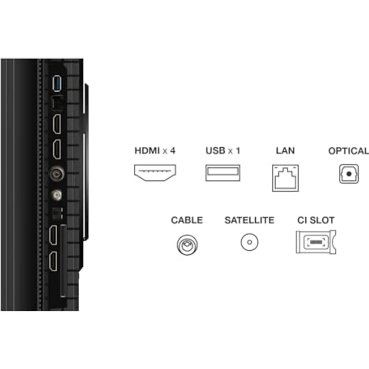 TCL 75P8K 75 Zoll QLED 4K HDR UHD Fernseher, Smart Google TV mit Dolby Vision & Atmos, 144Hz Motion Clarity Pro, Onkyo 2.1 Sound, Sprachsteuerung, Google Assistant kompatibel – Bild 5