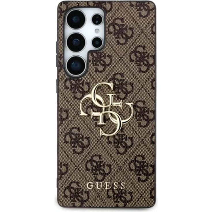 CG MOBILE Unter Lizenz Guess Hülle für S25 Ultra braun Big 4G Logo Classic Logo - Hardcase aus Öko-Leder / TPU / PC – Bild 3