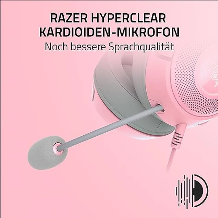 Razer Kraken Kitty V2 - Kabelgebundenes RGB-Headset mit Katzenohren (Reaktive Streaming-Beleuchtung, Razer HyperClear Mikro, TriForce 40-mm-Treiber, 7.1 Surround Sound) Quartz – Bild 4