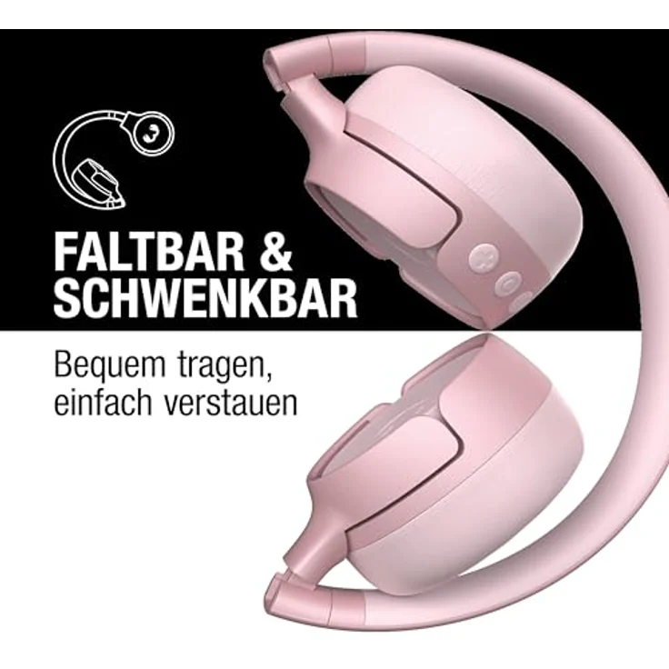 Fresh 'n Rebel Code Fuse, On-Ear Bluetooth-Kopfhörer mit 30 Stunden Spielzeit, Mikrofon, Sprachassistent und faltbarem Design, Pastel Pink – Bild 4