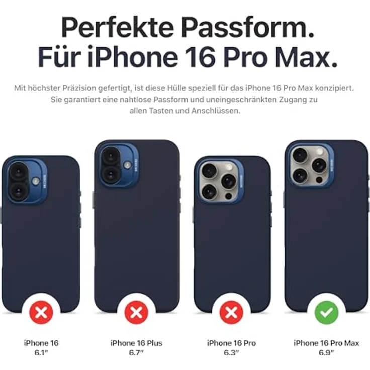 DECODED AntiMicrobial Silicone Backcover für iPhone 16 Pro Max, Schutzhülle mit antimikrobieller Formel und MagSafe-Kompatibilität – Bild 3