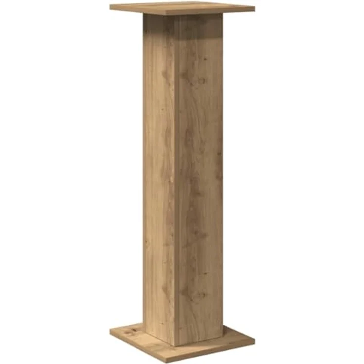 vidaXL Lautsprecherständer 2 STK., Hoher Boxenständer aus Artisan-Eiche, für HiFi Heimkino Surround Sound, verbesserte Klangqualität mit hohlem Design und stabiler Oberfläche – Bild 1