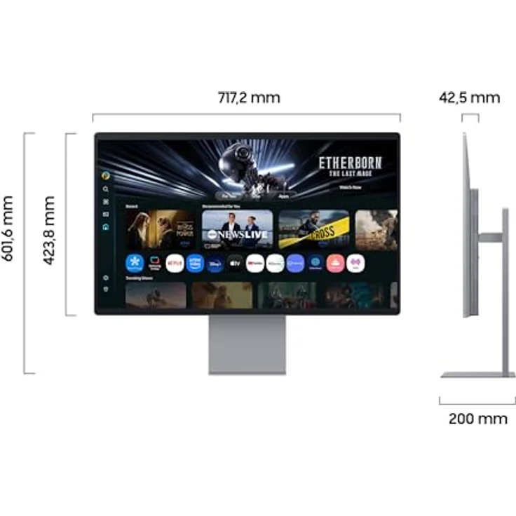 Samsung M90F, 32 Zoll 4K QD-OLED Smart AI Monitor mit 165Hz, 0,03ms, Webcam, Speaker, Gaming Hub und HDR10+ – Bild 5