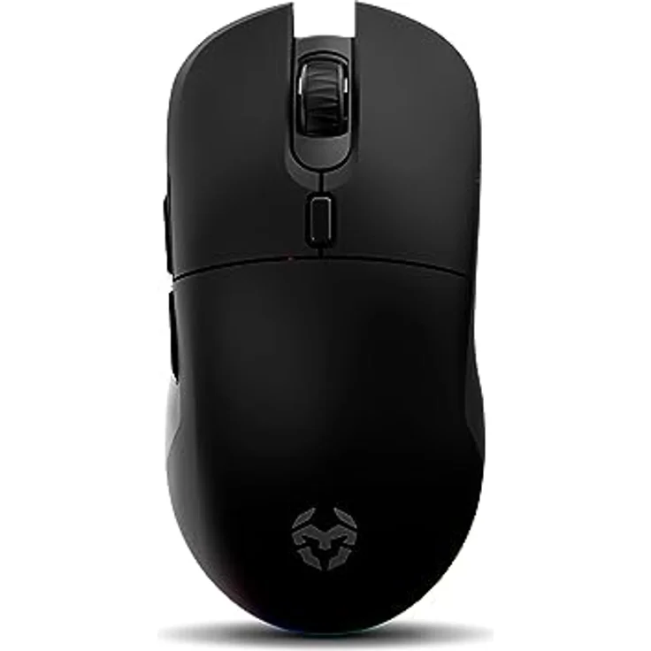 KROM KOMET Kabellose RGB-Gaming-Maus, optischer Präzisionssensor Pixart PMW 3212, 8 Tasten, 5 dpi-Stufen bis 2400, inkl. 2,4 GHz Funkempfänger, USB, Schwarz – Bild 2