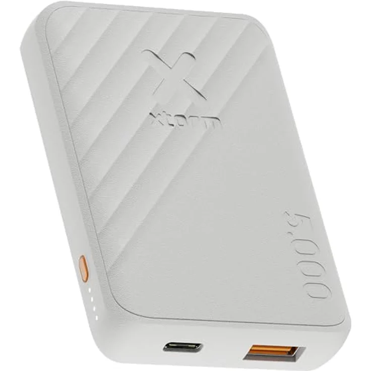 Xtorm Go2 Powerbank - 5.000mAh - Doppelte Anschlüsse - Leistungsstark - Nachhaltig - Ash White – Bild 1