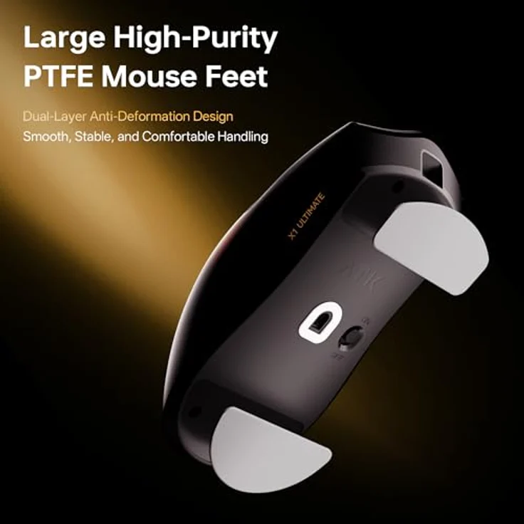 ATK X1 Gaming-Maus, kabellos mit PAW3950 Ultra Sensor, 8K Hz Polling Rate, 54 g leicht, weiß – Bild 8